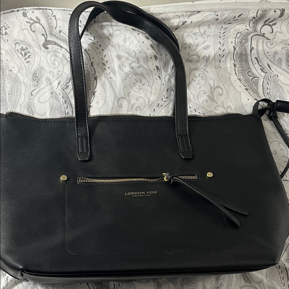 London Fog Collection Black Shoulder Bag